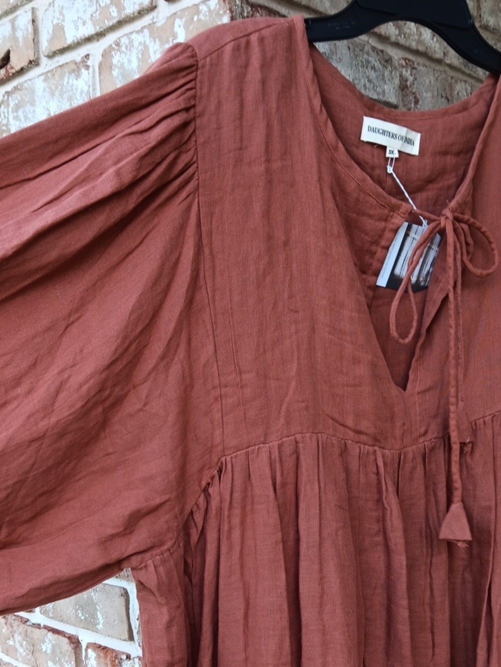 Daughters of India Kyra Dress In Rust - Picture 6 of 10